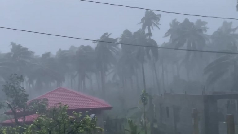 Typhoon Odette hits Surigao City