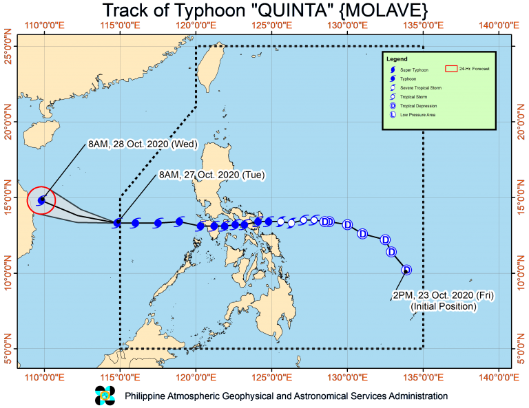 Typhoon Quinta exits PAR; new LPA likely to enter tomorrow