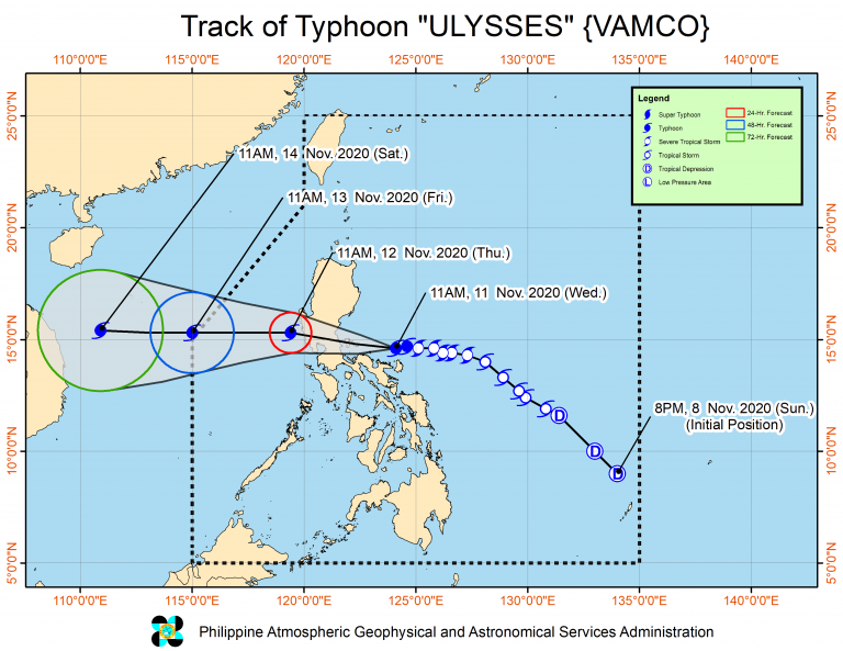 Typhoon Ulysses latest update