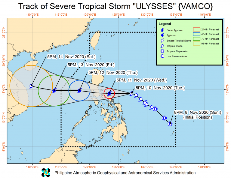Ulysses intensifies into Severe Tropical Storm