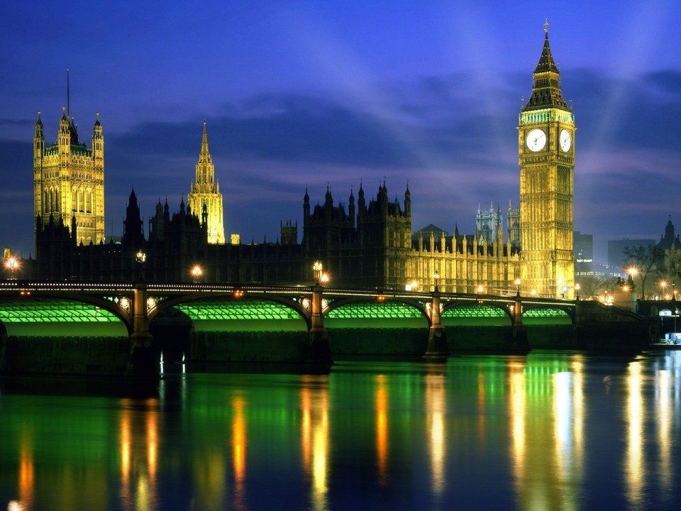 Westminster at night, Britian, U.K., Brixet 