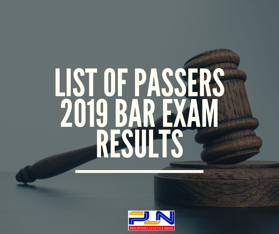 List of Passers 2019 Bar Exam Results | PLN Media