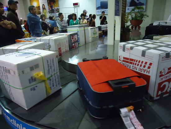 balikbayan boxes at airport