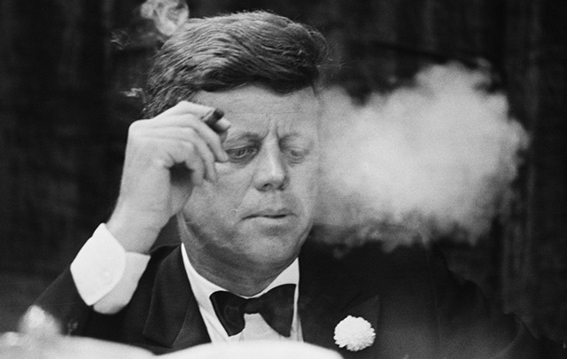 cropped John F Kennedy cigar