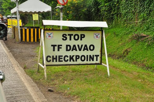davao checkpoint sign