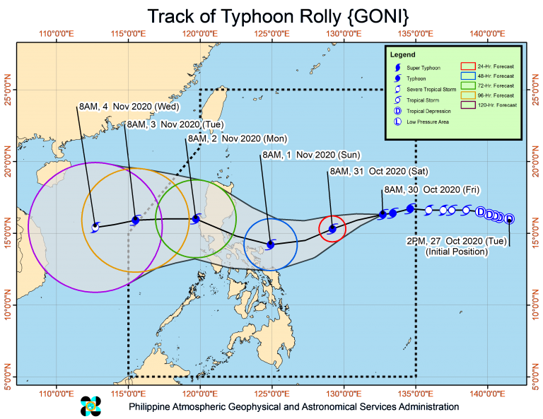 typhoon rolly update october 30